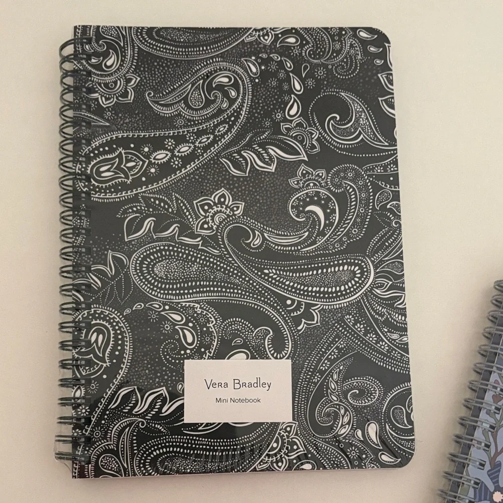 Vera‎ Bradley Purple Floral and Gray Paisley Notebooks